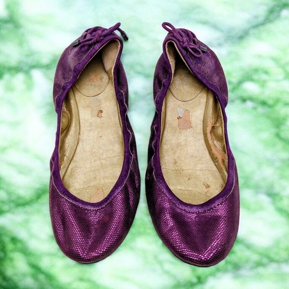 Cole Haan Sz 8 Maria Sharapova Nike Purple Ballet Flats - Picture 1 of 9